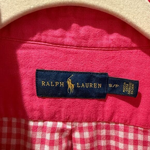 Ralph Lauren Hot Pink Long Sleeve button down Shirt double fabric size small - Picture 2 of 9